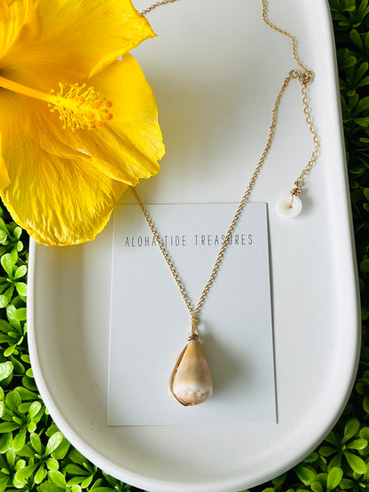 14K GF Cone Shell Necklace 16”