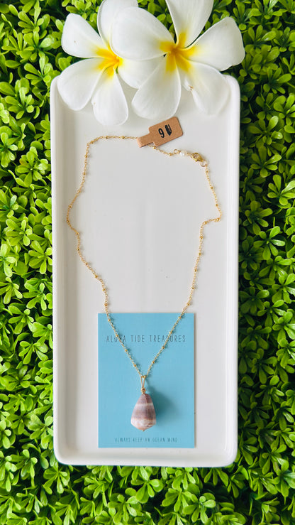 14K GF Abbreviated Cone Shell Necklace 16”
