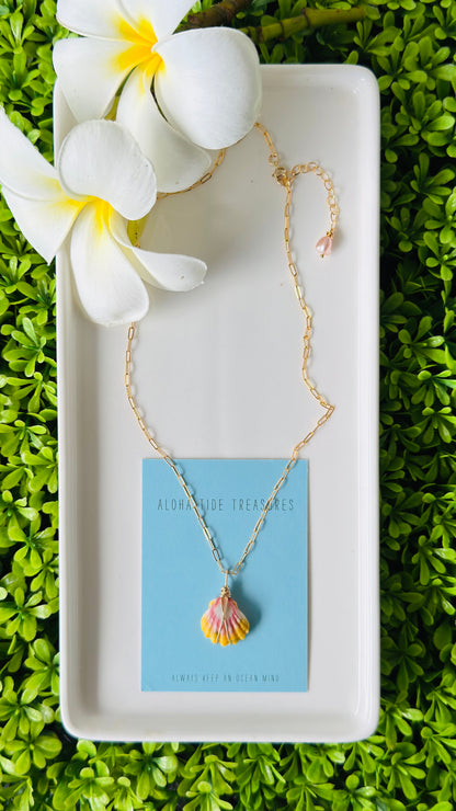 14K GF Sunrise Shell Necklace 16” - Carrie