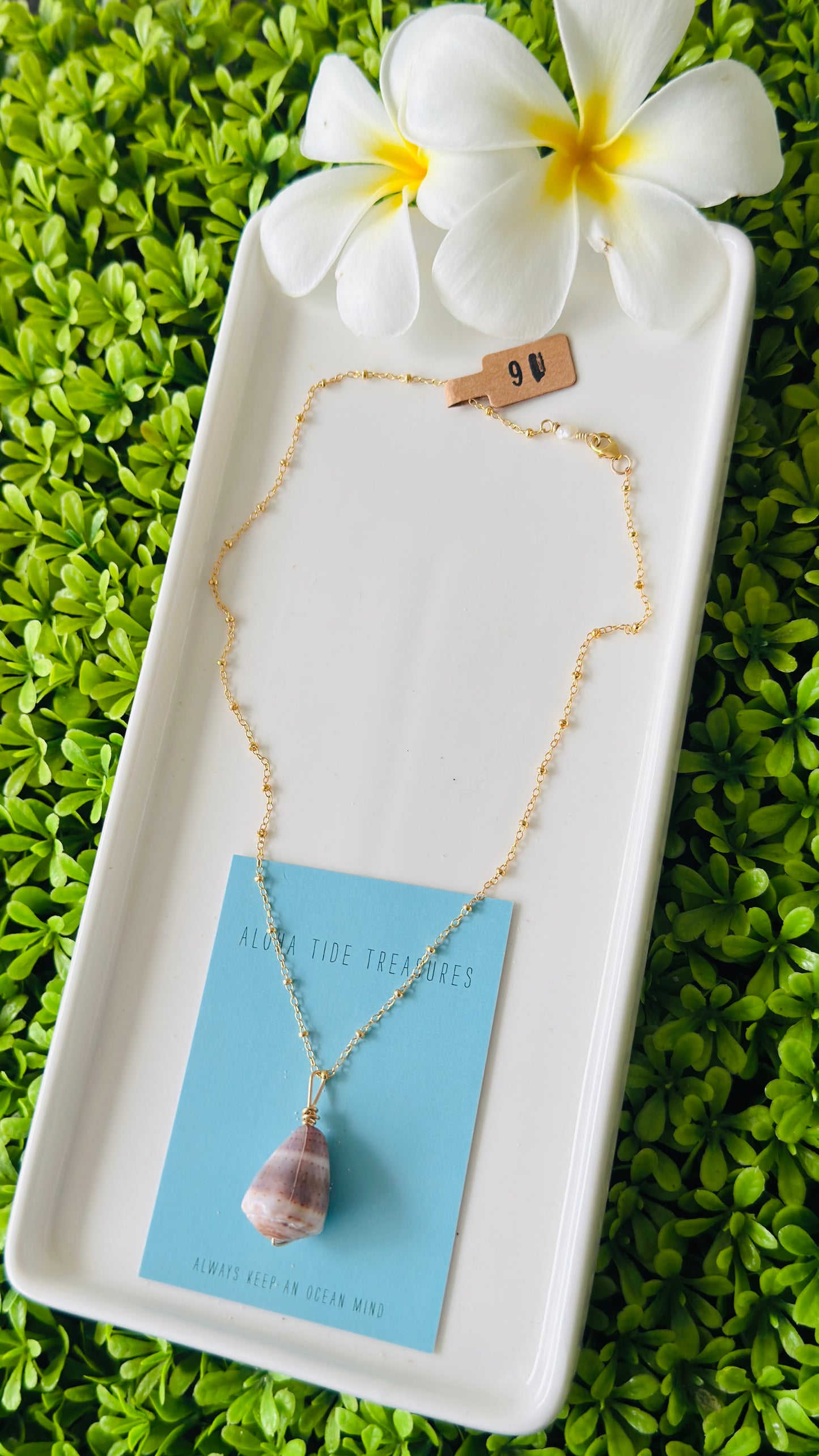 14K GF Abbreviated Cone Shell Necklace 16”