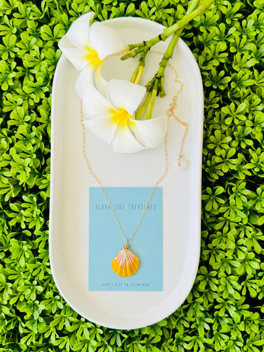 14K GF Sunrise Shell Necklace 16”