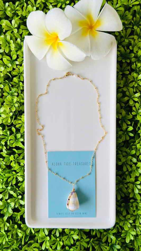 14K GF Cone Shell Necklace 17”