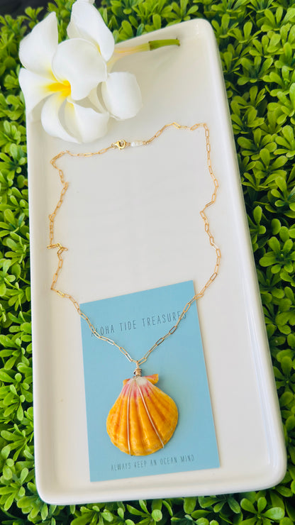 14K GF Sunrise Shell Necklace 18” - Mary