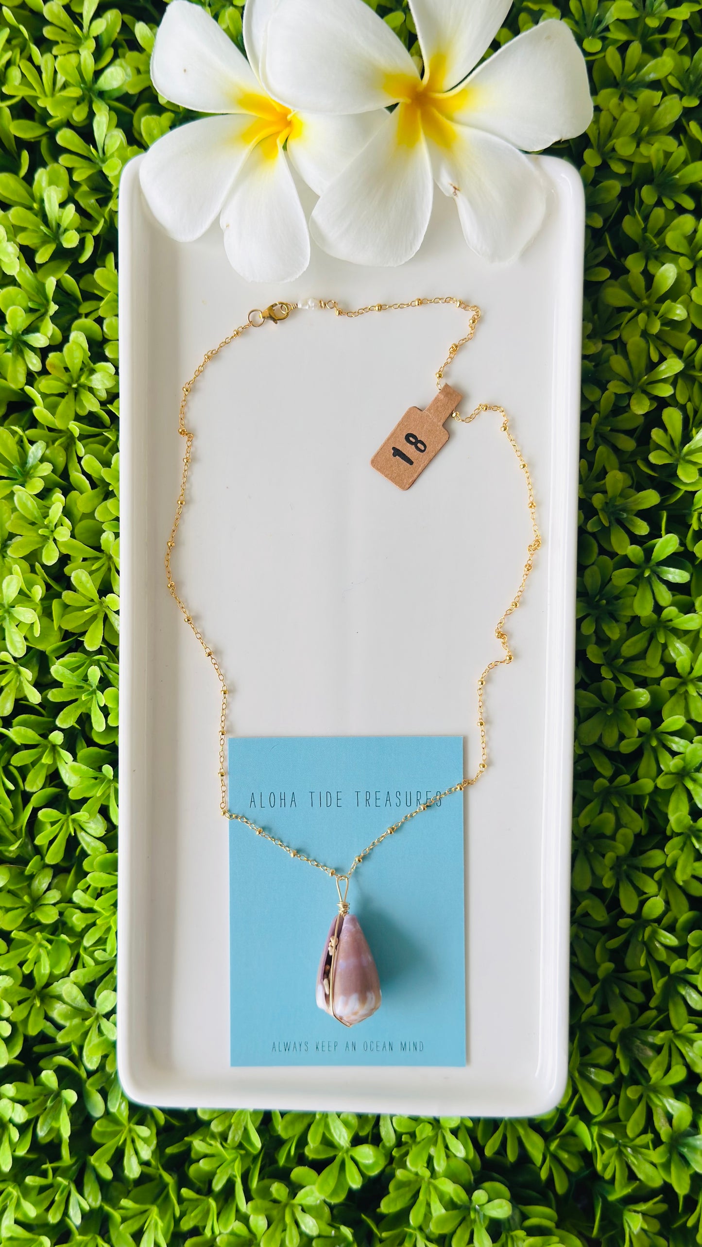 14K GF Cone Shell Necklace 18”
