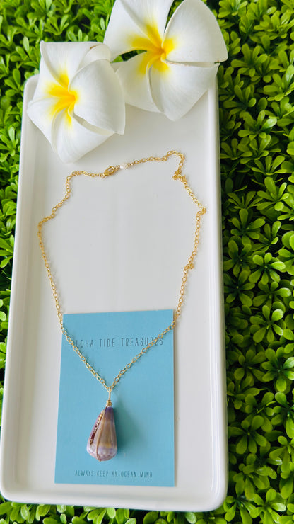 14K GF Cone Shell Necklace 16”