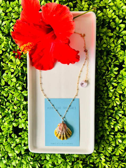 14K GF Moonrise Shell Necklace 16”