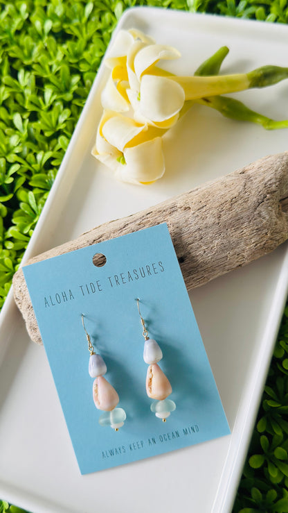 14K GF Stacked Cone Shell Earrings