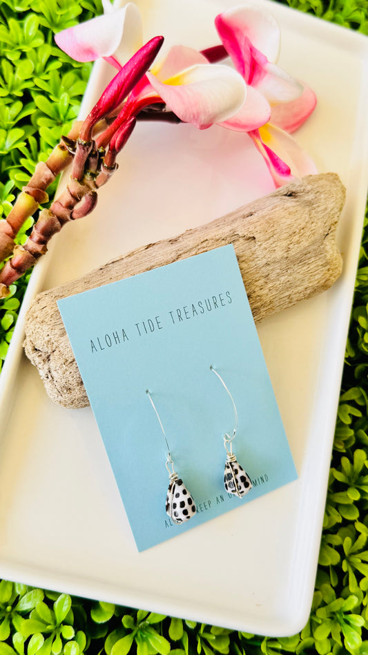 Sterling Silver Hebrew Shell Earrings - Ginny