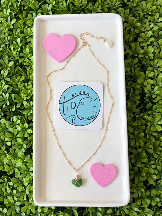 Heart Seaglass Necklace