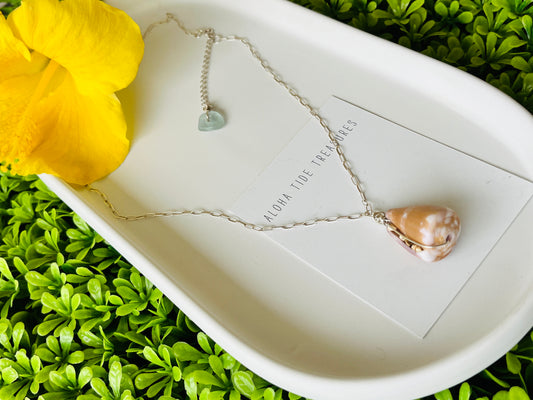 Sterling Silver Cone Shell Necklace 18”