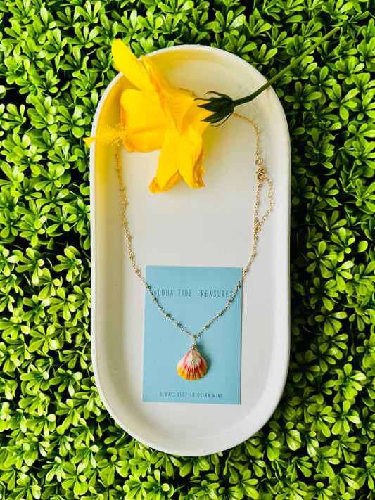 14K GF Sunrise Shell Necklace 16” - Andrea