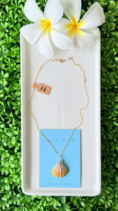 14K GF Sunrise Shell Necklace 16”