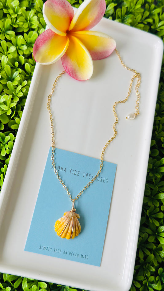 14K GF Sunrise Shell Necklace 16”