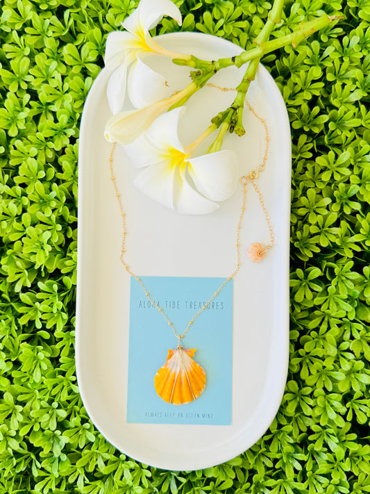 14K GF Sunrise Shell Necklace 16”