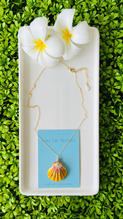 14K GF Sunrise Shell Necklace 16” - Amanda