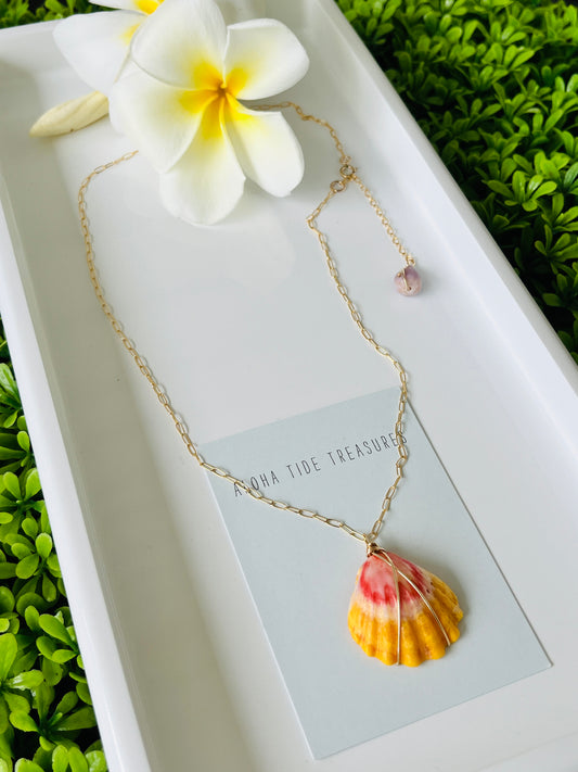 14K GF Sunrise Shell Necklace 18” - Kara