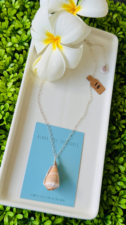 Sterling Silver Cone Shell Necklace 16”