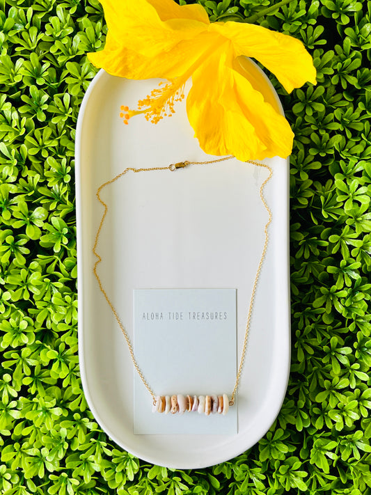 14K GF Puka Sand-Bar Necklace 16”