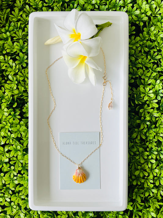 14K GF Sunrise Shell Necklace 18” - Emma
