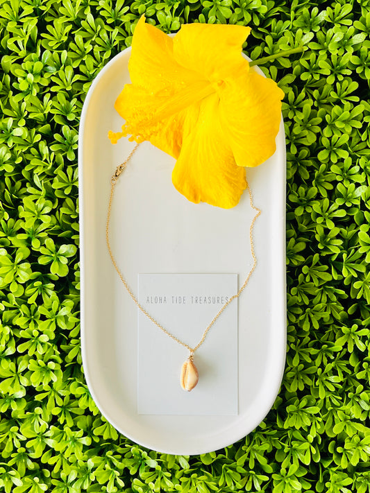 14K GF Cowrie Shell Riptide Necklace 16” - Ashley