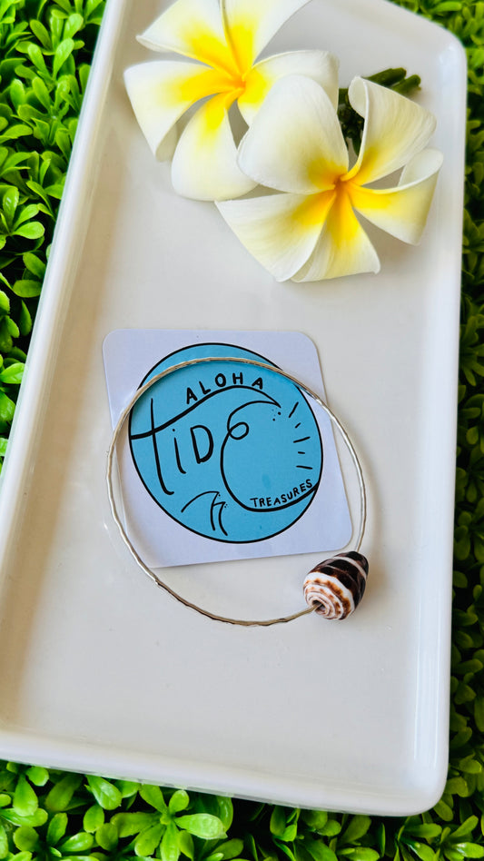 Sterling Silver Bangle 8.5”  - Lydia