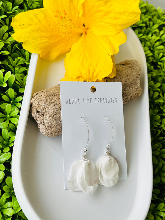 Sterling Silver Dottie Shell Earrings
