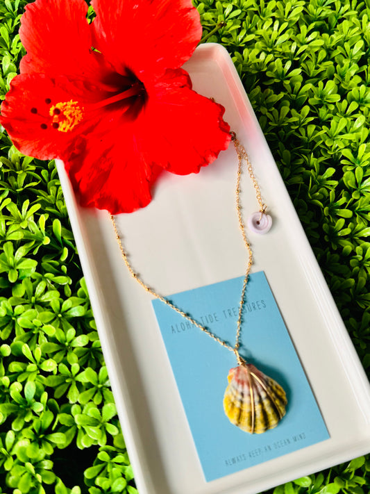 14K GF Moonrise Shell Necklace 16”