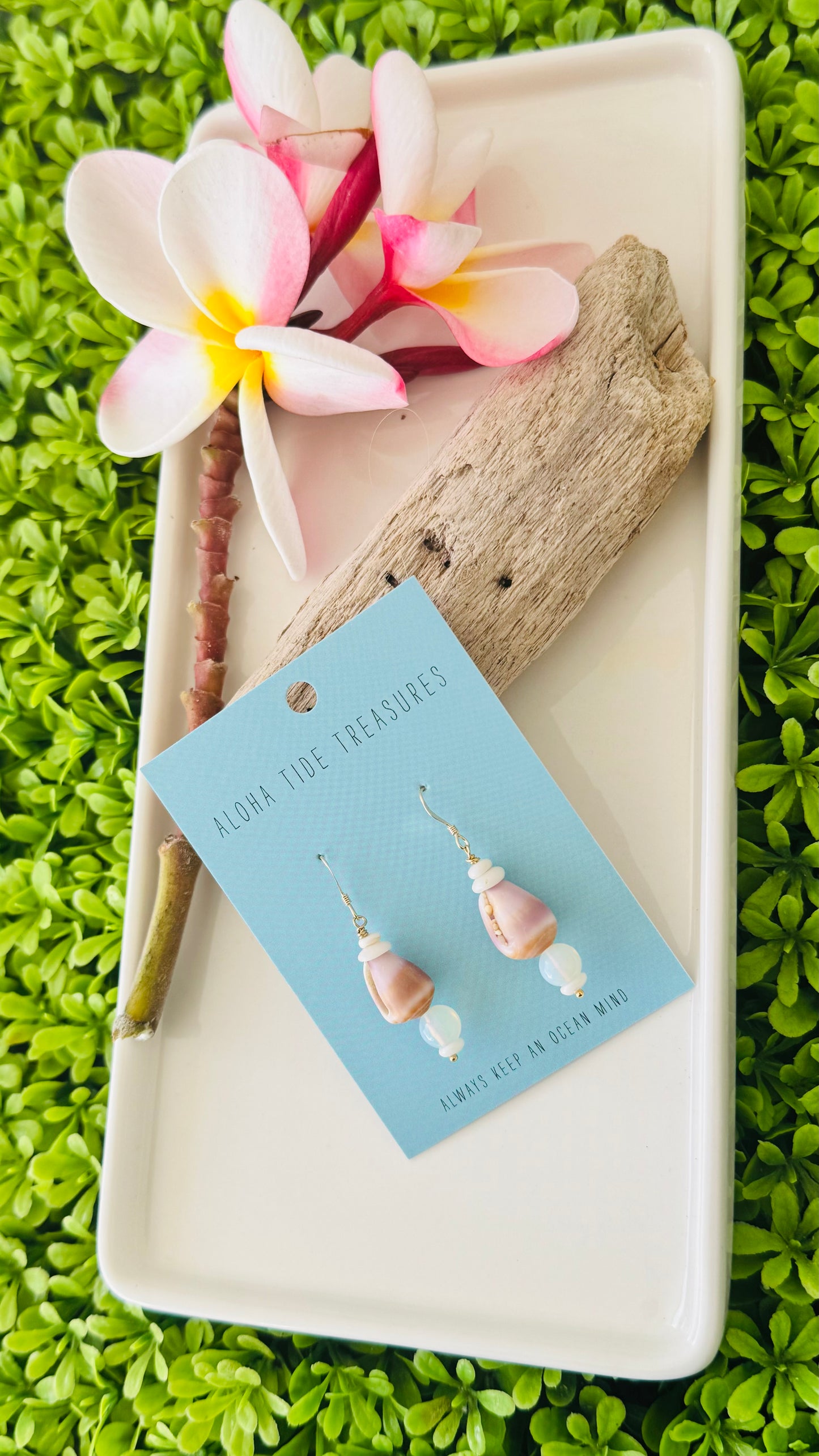 14K GF Puka/Cone Dangle Earrings