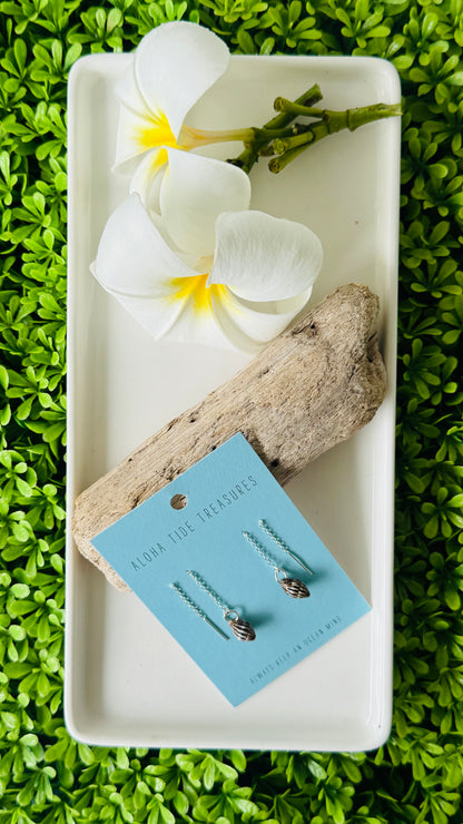 Sterling Silver Shell Threader Earrings