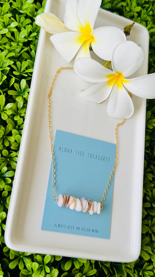 14K GF Puka Sand-Bar Necklace 16”