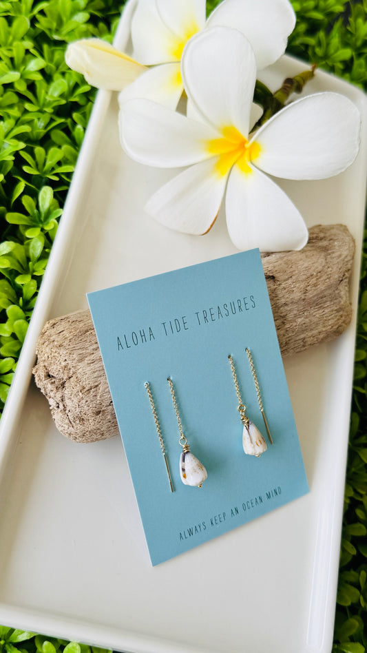 14K GF Shell Threader Earrings - Taylor