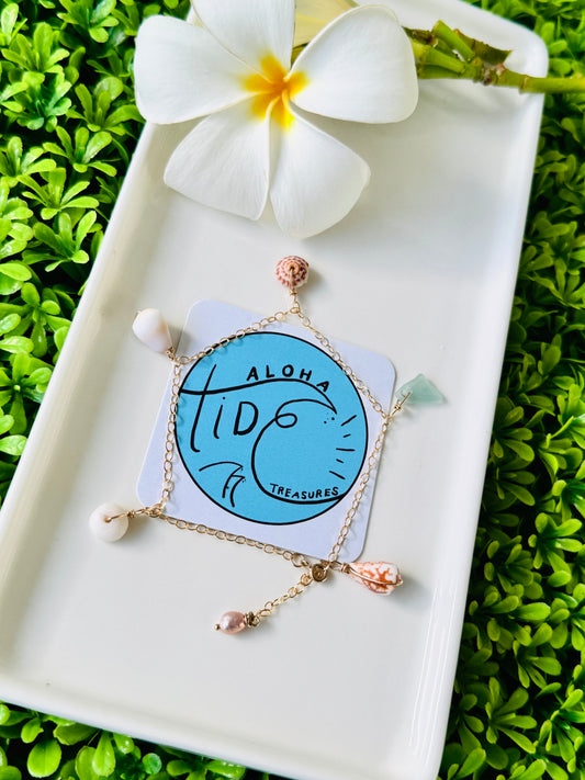 14K GF Hawaiian Shell Anklet 10” - Katie