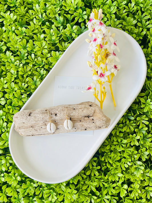 14K GF Cowrie Shell Earrings