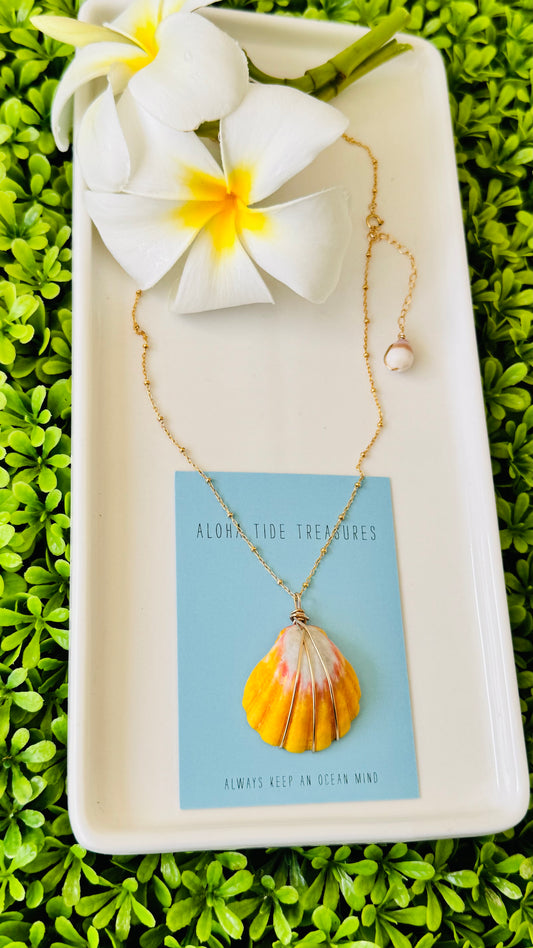 14K GF Sunrise Shell Necklace 16” - Lyana