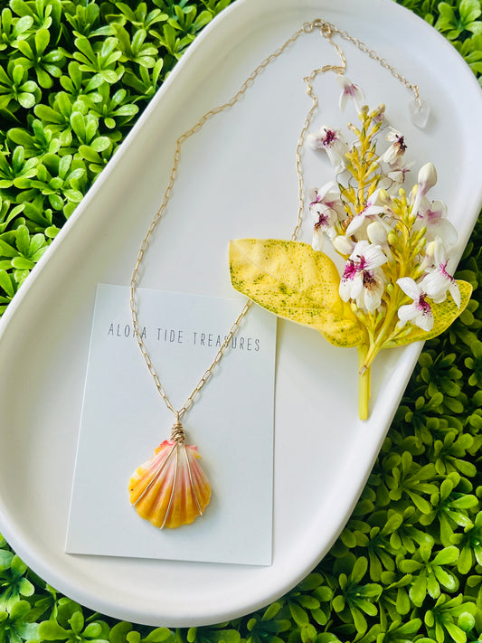 14K GF Sunrise Shell Necklace 16”
