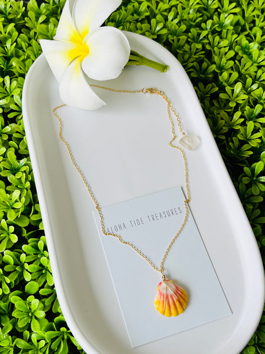 14K GF Sunrise Shell Necklace 16”