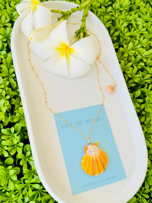14K GF Sunrise Shell Necklace 16”