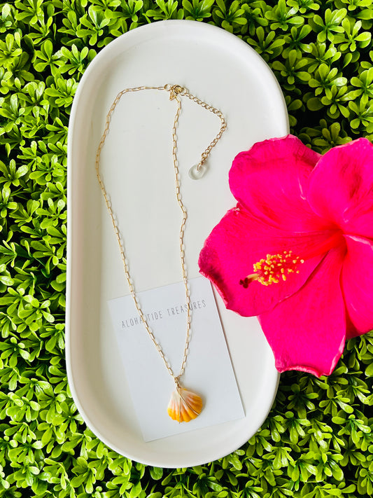 14K GF Sunrise Shell Necklace 16”