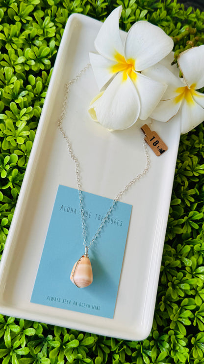 Sterling Silver Cone Shell Necklace 18”
