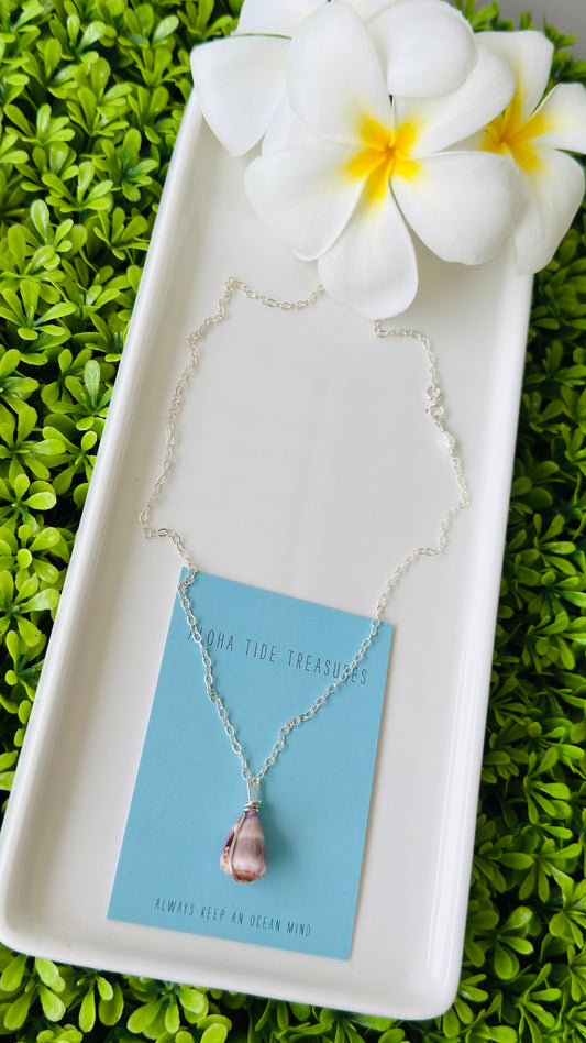 Sterling Silver Cone Shell Necklace 17” - Michelle