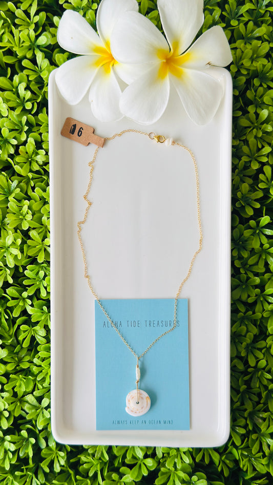 14K GF Puka Necklace 16”