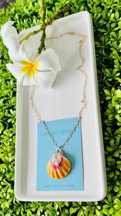 14K GF Sunrise Shell Necklace 20” - Carrie