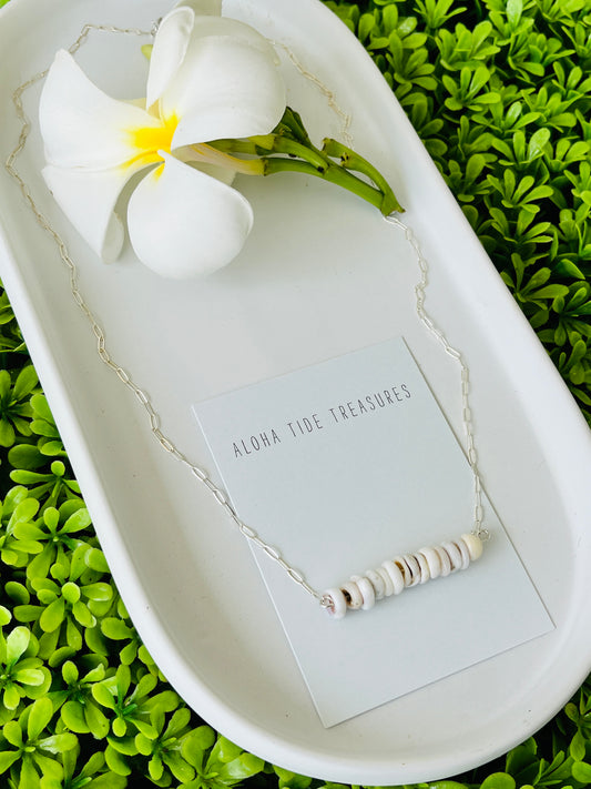 Sterling Silver Puka Sand-Bar Necklace 20” - Sharron