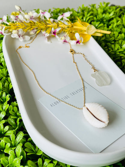 14K GF Cowrie Shell Necklace 20”