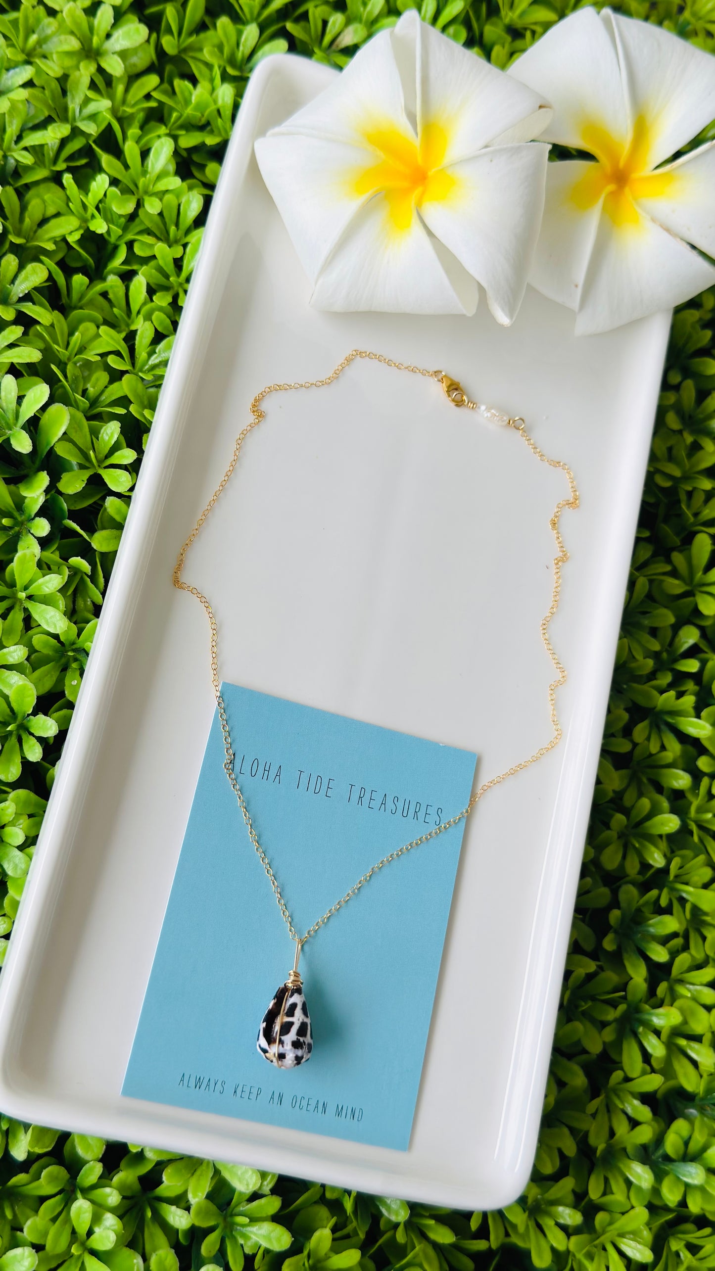 14K GF Hebrew Shell Necklace 16”