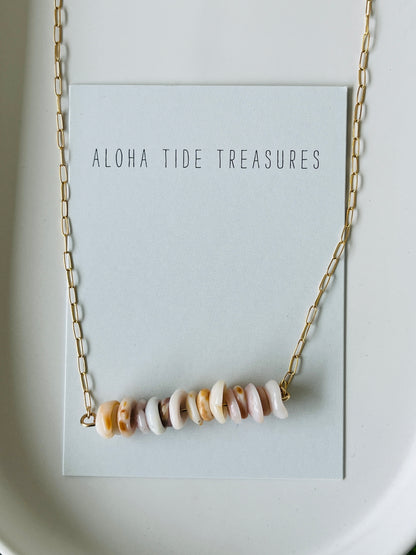 14K GF Dainty Puka Sand-Bar Necklace 16” - Ericka