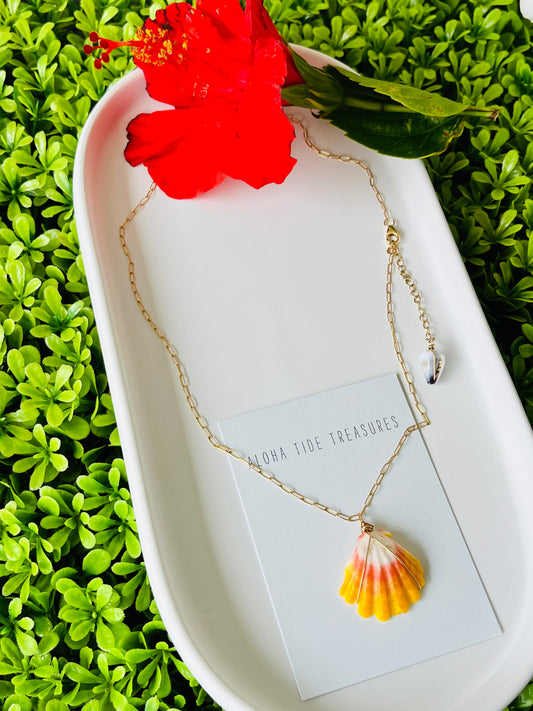 14K GF Sunrise Shell Necklace 16”