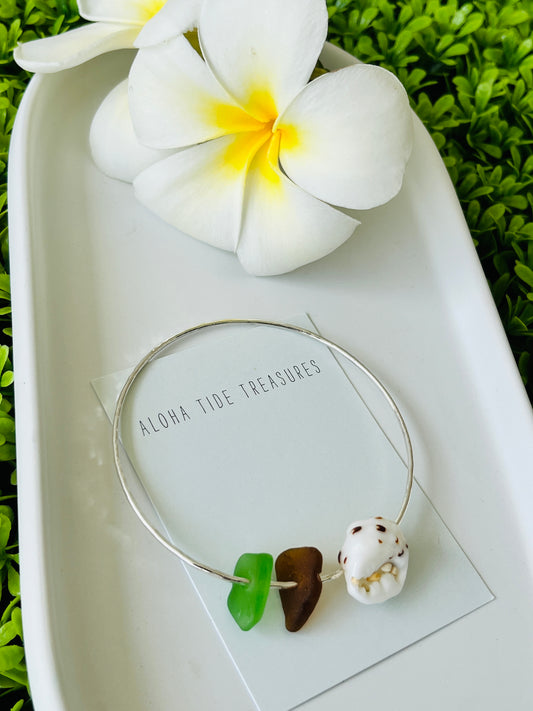 Sterling Silver Bangle 9” - Estefania