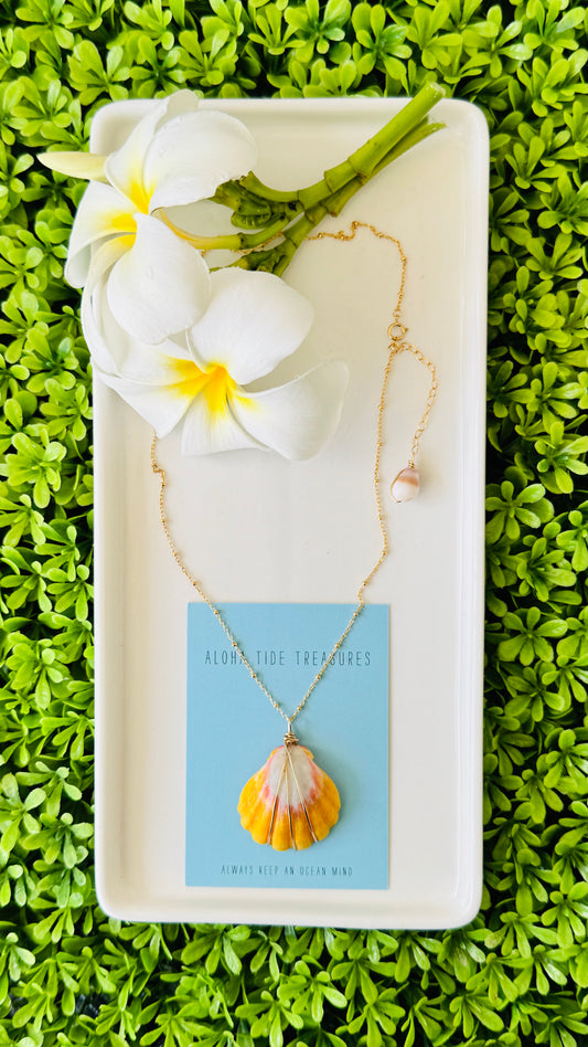 14K GF Sunrise Shell Necklace 16” - Lyana
