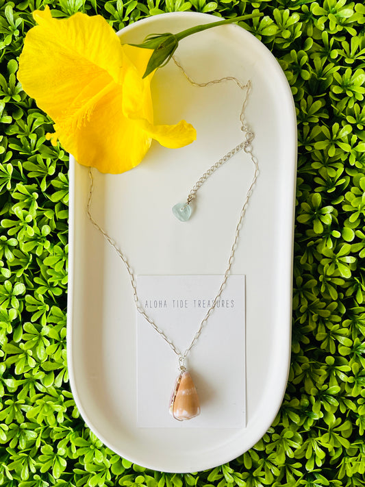 Sterling Silver Cone Shell Necklace 18”